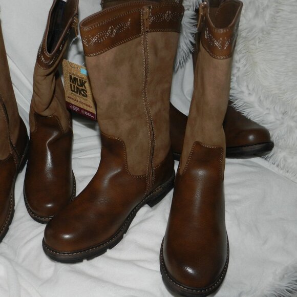 MUK LUKS Women's Logger Whistler Boots Brown NWT🆕SHIPS FAST 🏃‍♀️⚡😮‍💨⚡🚚 - Picture 3 of 15